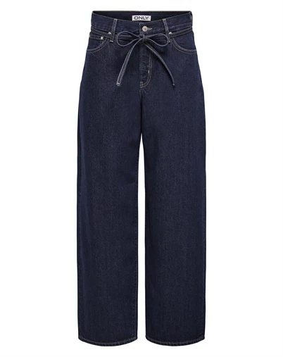 Only - ONLGianna Straight Denim Jeans - Dark Blue Denim